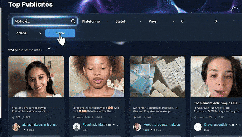 Aperçu de l'analyse du trafic et des applications